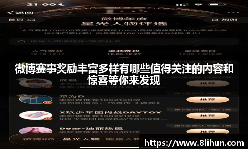 微博赛事奖励丰富多样有哪些值得关注的内容和惊喜等你来发现
